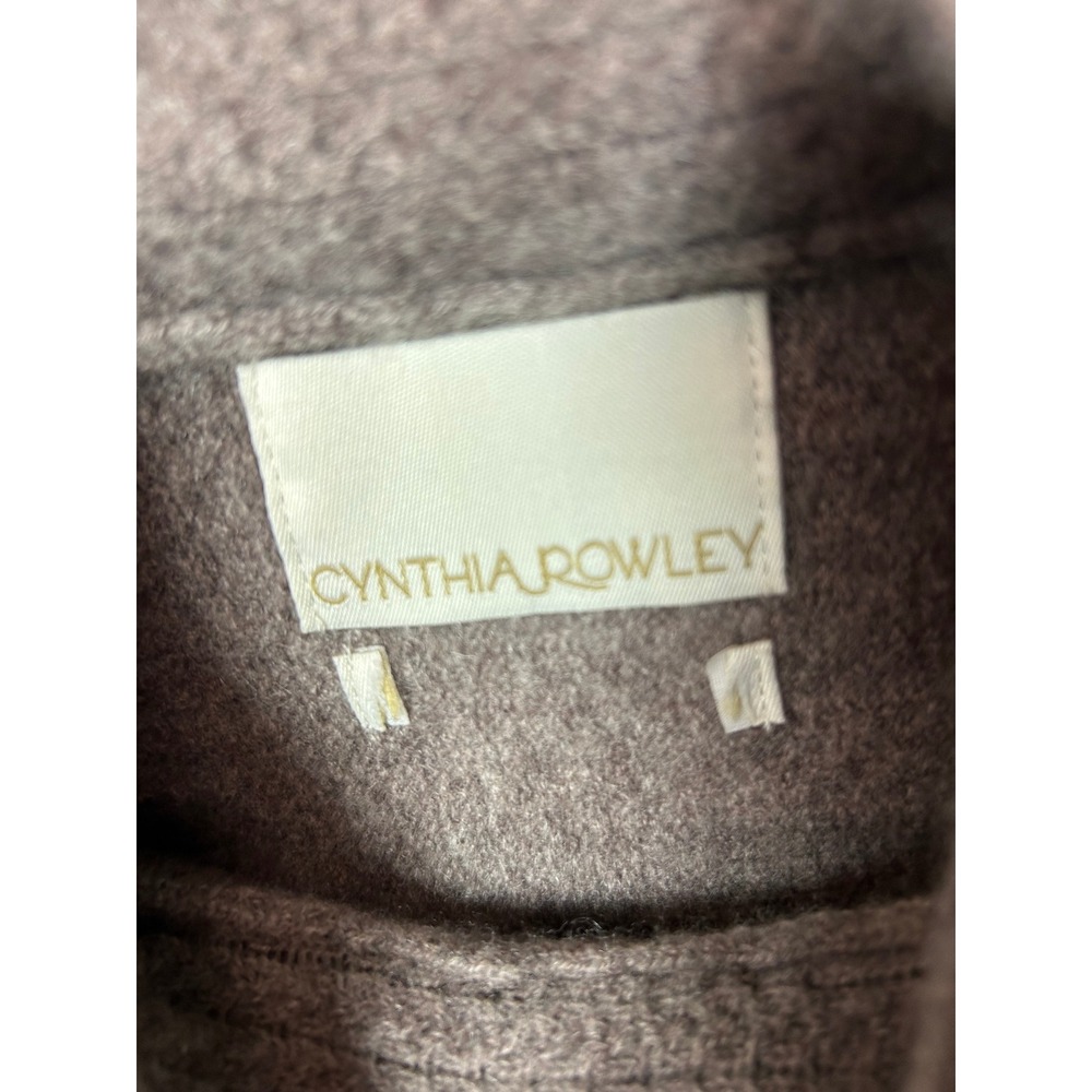 Cynthia Rowley Minimalist Taupe 100% Cashmere Cowl Neck Sweater S/M - Picture 2 of 7